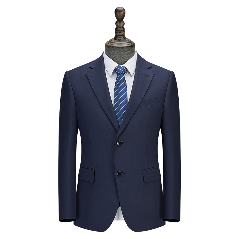 Men's 2-Piece Regular Fit Business Suit | Navy & Black Formal Blazer & Trousers CHY8810 CHY8811