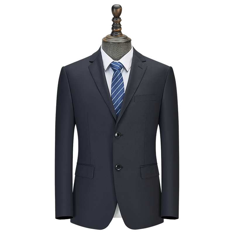 2-Piece Moderate Fit Men’s 70% Anti-Static Wool Business Suit Set, Wrinkle Resistant Formal Blazer & Matching Trousers for Office Uniform Wedding - 图片 2