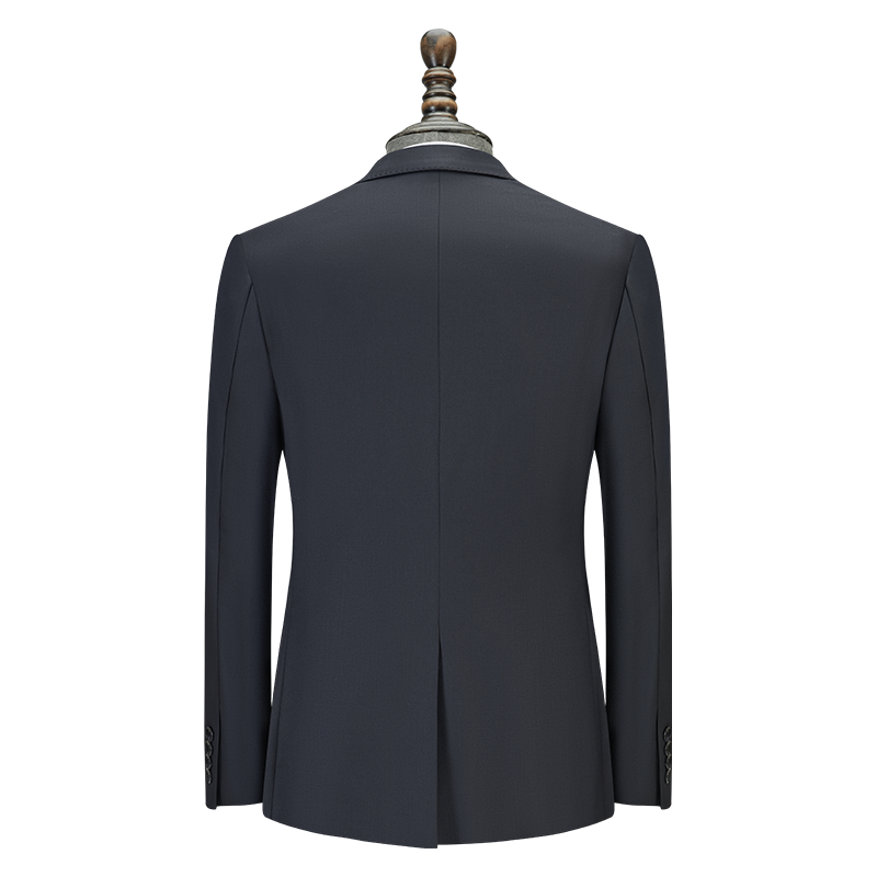 2-Piece Moderate Fit Men’s 70% Anti-Static Wool Business Suit Set, Wrinkle Resistant Formal Blazer & Matching Trousers for Office Uniform Wedding - 图片 3