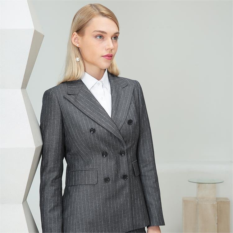 Women pinstripe suit trousers & skirt two matching ways