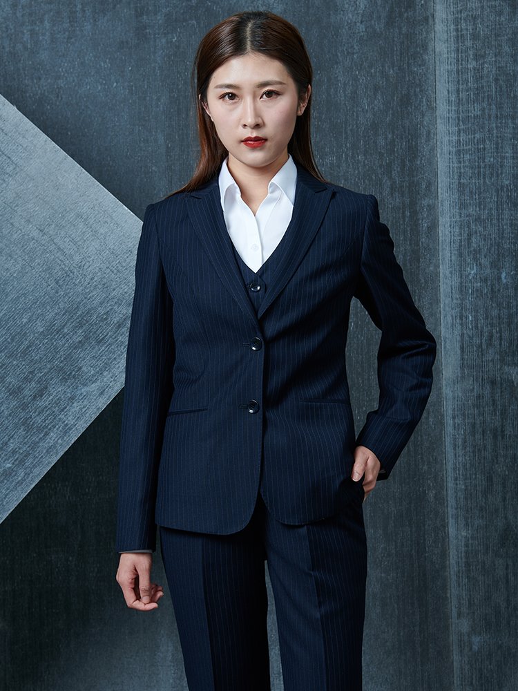 Women blazer & waistcoat front back view